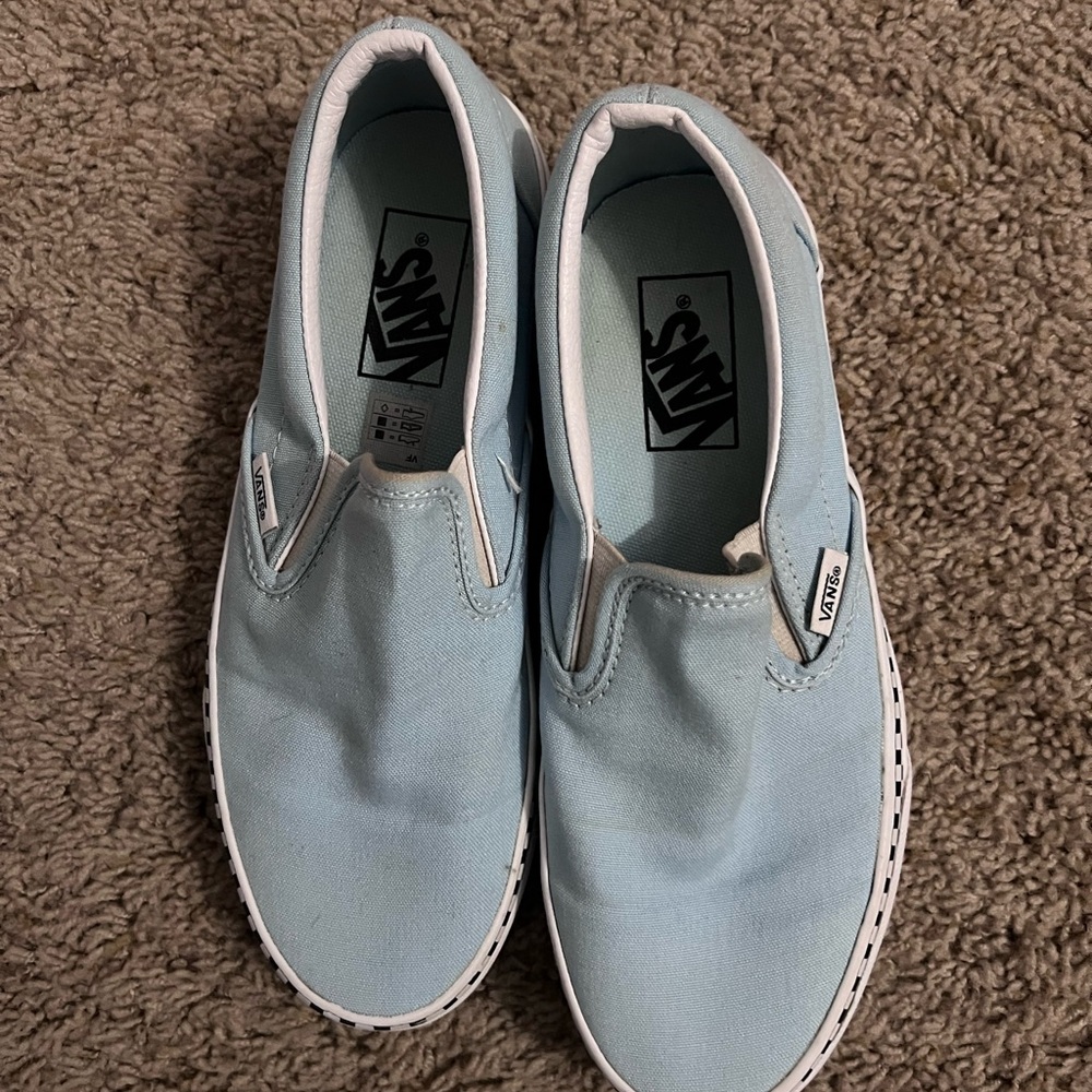 Vans Sky Blue Classic Slip-On Shoes - Picture 6 of 7